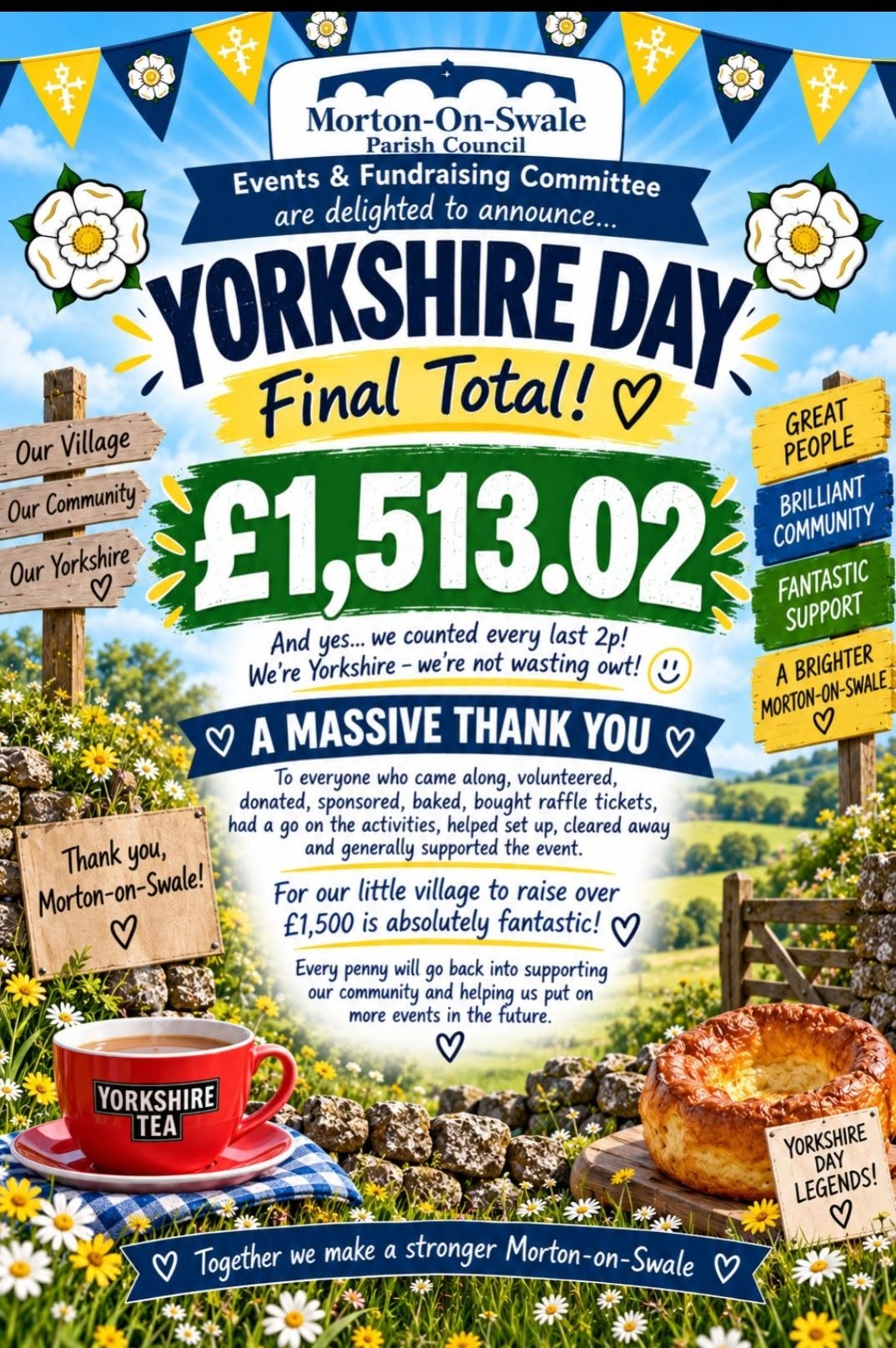 Total raised from Yorkshire Day Family Fair 2026